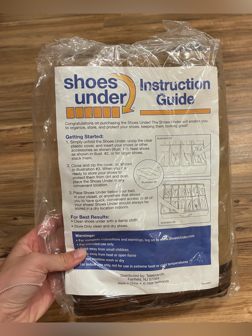 Shoe organizer for under the bed